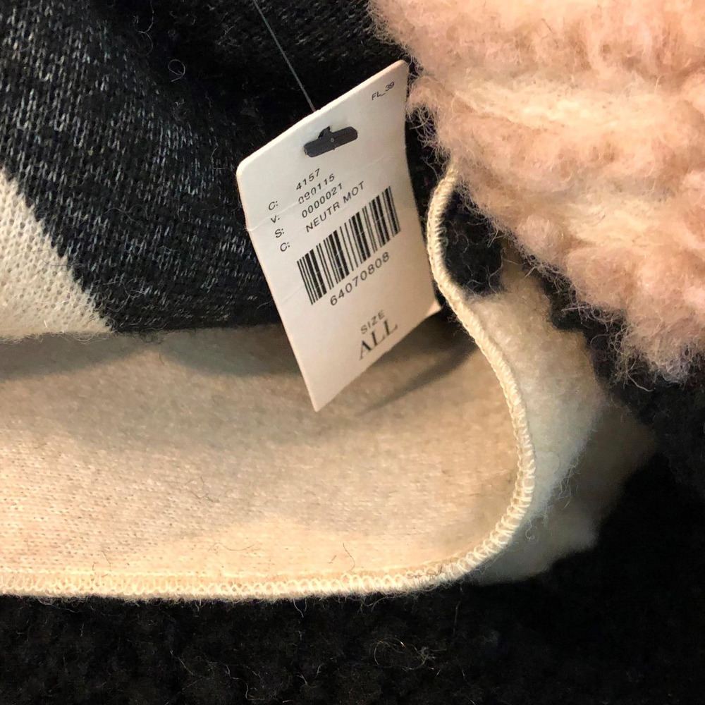 NWT Maeve Anthropologie Dusk & Dawn Capelet Sherpa Colorblock Textured Cape Boho - Picture 8 of 12